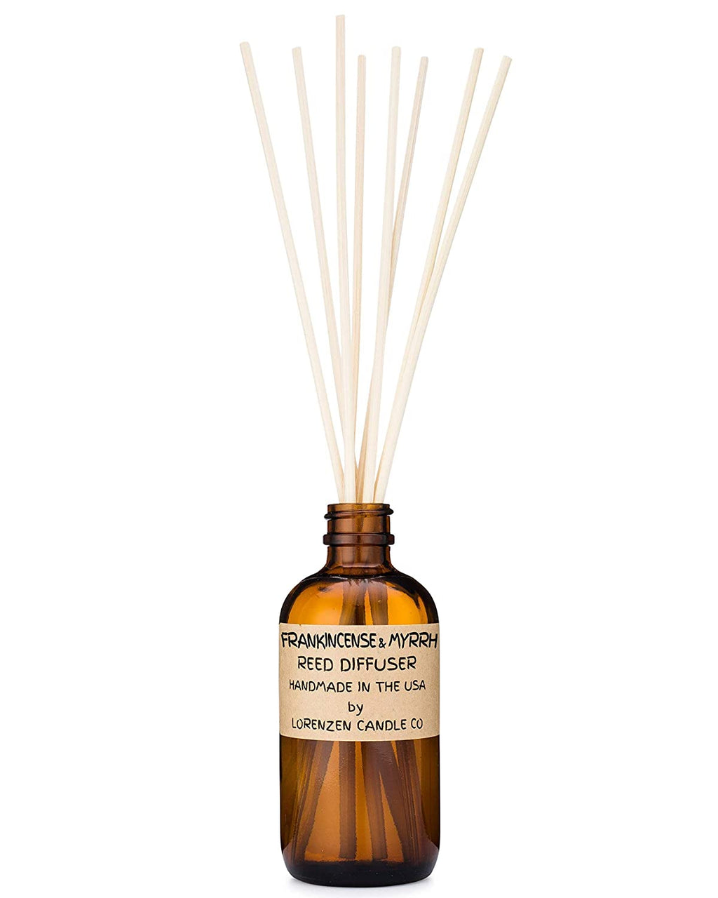 Frankincense & Myrrh Reed Diffuser Set 3oz | Handmade in the USA by Lorenzen Candle Co